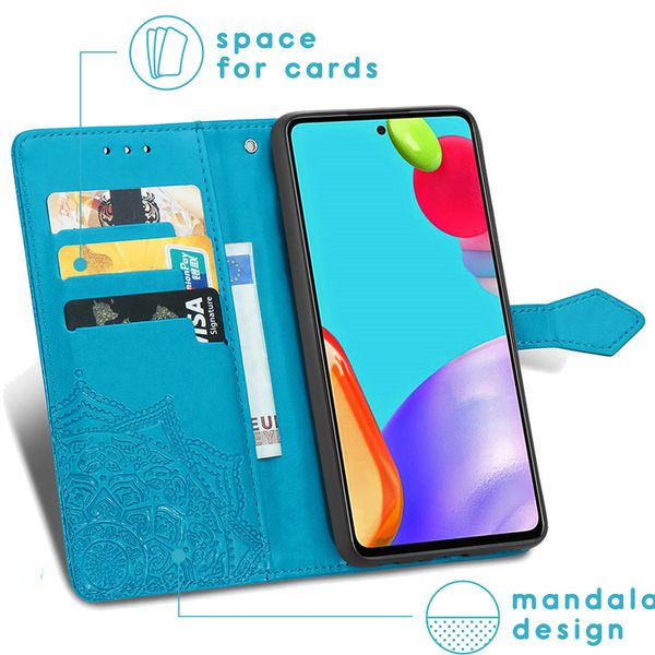 imoshion Mandala Bookcase Samsung Galaxy A72 - Turquoise