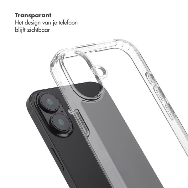 Selencia Transparent Case with Hooks + Lova Wrist Strap Apple iPhone 16 - Mocha Brown
