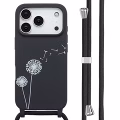 imoshion Siliconen design hoesje met koord Apple iPhone 17 Pro - Dandelion Black