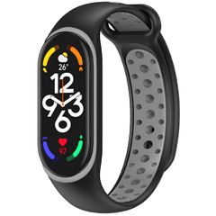 imoshion Siliconen sport bandje Xiaomi Mi Band 7 - Zwart / Grijs