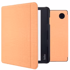 imoshion Canvas Sleepcover Bookcase met stand Kobo Sage / Tolino Epos 3 - Peach