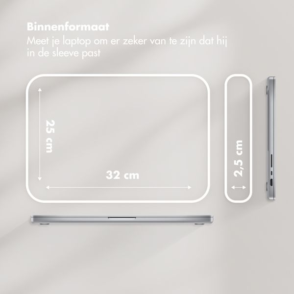 Selencia Teddy Laptop hoes 13-14 inch - Laptopsleeve - Latte