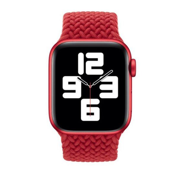 Apple Gevlochten solobandje Apple Watch | 44/45/46/49 mm - Maat 2 - (PRODUCT)RED