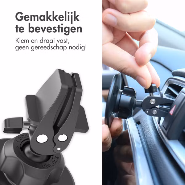 Accezz Telefoonhouder auto - MagSafe - Inclusief Magnetische Cirkel - Ventilatierooster - Zwart