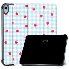 imoshion Design Trifold Bookcase Apple iPad 11 (2025) 11 inch A16 / iPad 10 (2022) 10.9 inch - Cherry Check