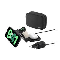 Belkin 3-in-1 Magnetisch Draadloos Reislaadstation met Qi2 15W - Zwart