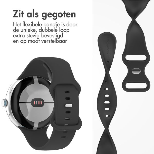imoshion Siliconen⁺ bandje Google Pixel Watch 3 / 4 (45 mm) - Maat S - Zwart