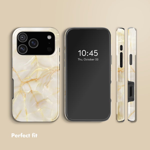 Selencia Vivid Back Cover with MagSafe Apple iPhone 17 Pro - Golden Beige Marble