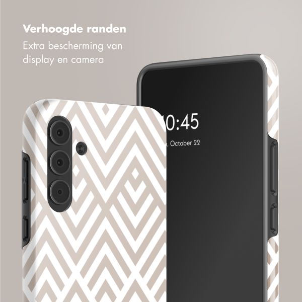 Selencia Vivid Tough Backcover Samsung Galaxy A55 - Beige Zigzag