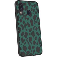 imoshion Design hoesje Samsung Galaxy A40 - Luipaard - Groen / Zwart