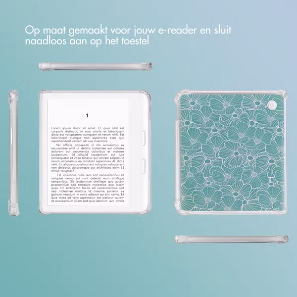 imoshion Design Clear Backcover Kobo Libra Colour - Botanica