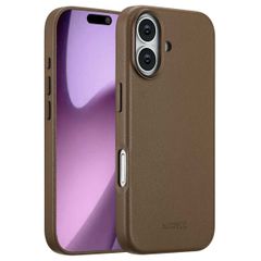 Accezz Leather Back Cover with MagSafe Apple iPhone 17 - Coffee Brown