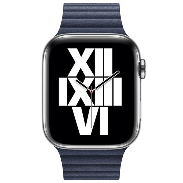 Apple Leather Loop Apple Watch | 44/45/46/49 mm - Maat L - Diver Blue