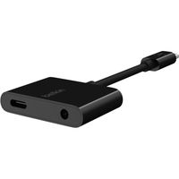 Belkin RockStar Adapter USB-C Charge + 3,5 mm Audio - Zwart