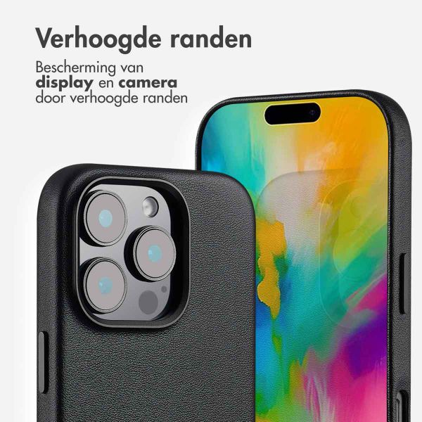 Accezz MagSafe Leather Backcover Apple iPhone 16 Pro - Onyx Black