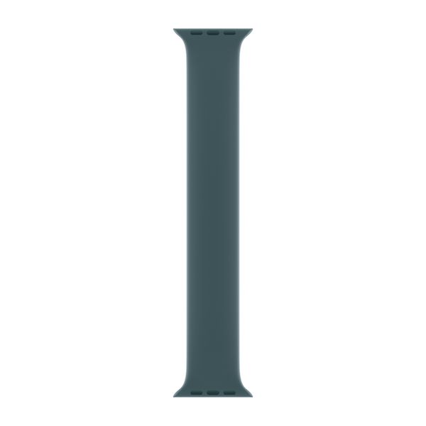 Apple Siliconen solobandje Apple Watch Series 1 - 9 / SE (38/40/41 mm) | Series 10 / 11 (42 mm) - Maat 6 - Lake Green