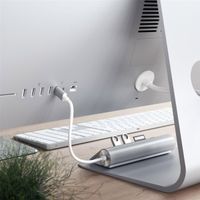 Satechi Aluminum USB Desktop Hub | USB-C naar 3x USB-A en (Micro)SD kaartlezer - Zilver