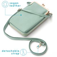 imoshion Vegan Lederen Telefoontasje Crossbody - Mintgroen