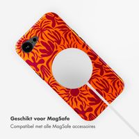 Selencia Vivid Backcover met MagSafe Apple iPhone 16e - Tropical Vibes Apricot