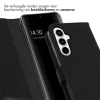 Selencia Echt Leren Bookcase Samsung Galaxy A55 - Zwart