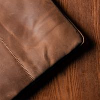 Accezz Leather Laptop hoes met rits 13-14 inch - Laptopsleeve - Cognac