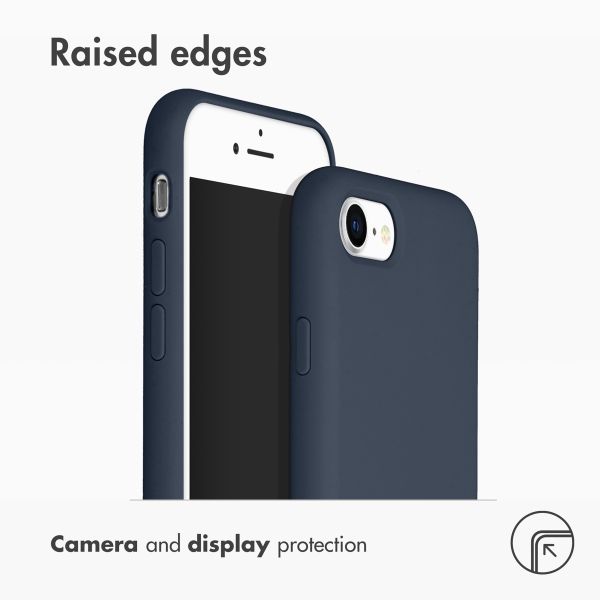 Accezz Liquid Silicone Back Cover Apple iPhone SE (2022 / 2020) / 8 / 7 - Dark Blue