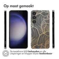 imoshion Design hoesje Samsung Galaxy S24 Plus - Golden Leaves Transparant