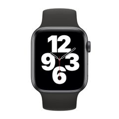 Apple Siliconen solobandje Apple Watch | 38/40/41/42 mm - Maat 2 - Black