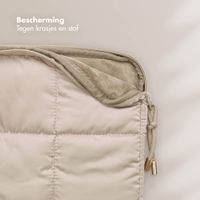 Selencia Puffy Laptop hoes 13-14 inch - Laptopsleeve - Beige