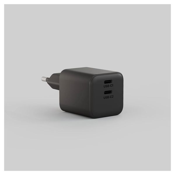 Zens Compact Oplader 2x USB-C 100W - Power Adapter - Zwart