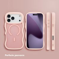 Selencia Wavy Backcover met MagSafe Apple iPhone 17 Pro Max - Soft Pink