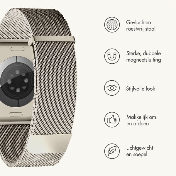 imoshion Milanees magnetisch bandje Apple Watch | 38/40/41/42 mm - Starlight