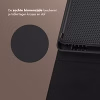 Selencia Riva Bookcase Apple iPad 9 (2021) 10.2 inch / iPad 8 (2020) 10.2 inch / iPad 7 (2019) 10.2 inch - Beige