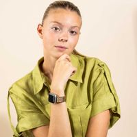 Selencia Steel Dragon Band Apple Watch | 44/45/46/49 mm - Rose Gold