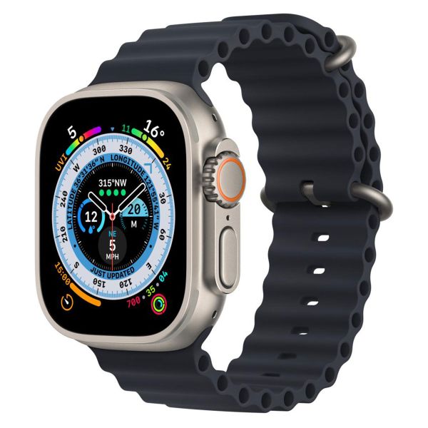Apple Verlengstuk voor Ocean-bandje Apple Watch Series 1 t/m 11 / SE / Ultra (44/45/46/49 mm) - Maat XL - Midnight
