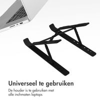 Accezz Laptop houder - Laptop standaard - Verstelbaar en opvouwbaar - Zwart