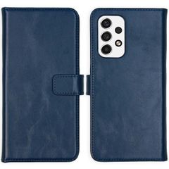 Selencia Echt Leren Bookcase Samsung Galaxy A53 - Blauw