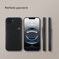 Selencia Riva Backcover met Pashouder Apple iPhone 16e - Zwart