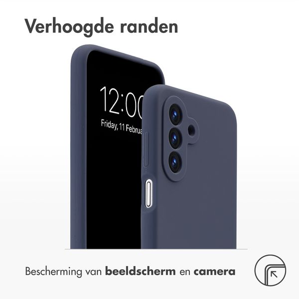 Accezz Liquid Silicone Backcover Samsung Galaxy A18 (4G) - Donkerblauw