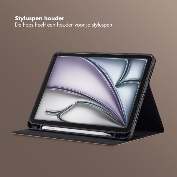 Selencia Riva Bookcase Apple iPad Air 11 inch (2025) M3 / (2024) M2 / Air 5 (2022) / Air 4 (2020) - Mocha Brown