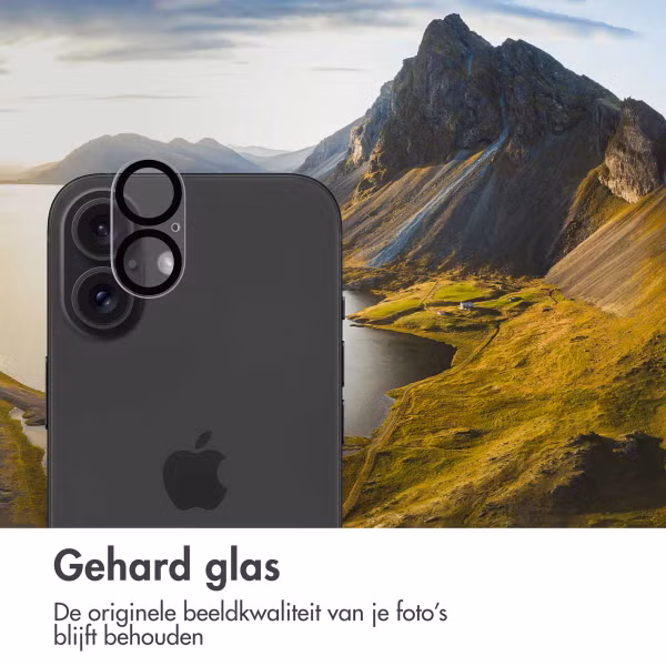 imoshion Camera Protector Glas 2 Pack Apple iPhone 16 / 16 Plus / 17 - Zwart
