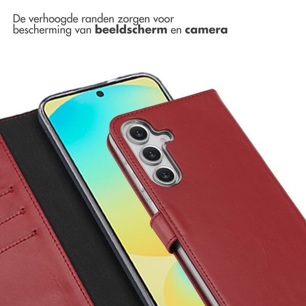 Selencia Echt Leren Bookcase Samsung Galaxy S25 FE - Rood