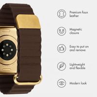 imoshion Magnetic Faux Leather Band Apple Watch | 38/40/41/42 mm - Brown