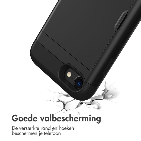 imoshion Backcover met pasjeshouder Apple iPhone SE (2022 / 2020) / 8 / 7 - Zwart