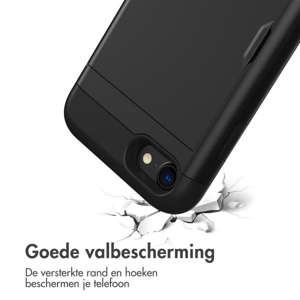 imoshion Backcover met pasjeshouder iPhone SE (2022 / 2020) / 8 / 7 - Zwart