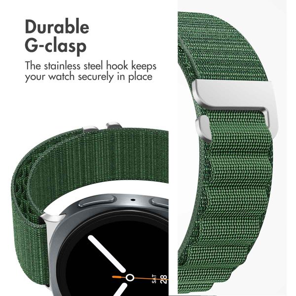 imoshion Nylon Alpine Band Samsung Galaxy Watch 9 (40/44mm) / Watch 8 (40/44mm) / Classic (46mm) - Dark Green