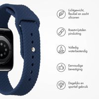 imoshion Siliconen geweven bandje Apple Watch Series 1 t/m 10 / SE / Ultra (2) (44/45/46/49 mm) - Donkerblauw