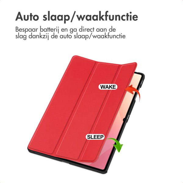 imoshion Trifold Bookcase Samsung Galaxy Tab S11 Ultra - Rood