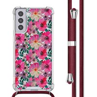 imoshion Design hoesje met koord Samsung Galaxy S21 Plus - Flower Water