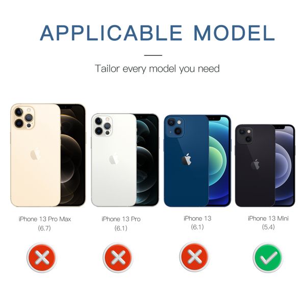 Redpepper Dot Plus Waterproof Backcover Apple iPhone 13 Mini - Zwart